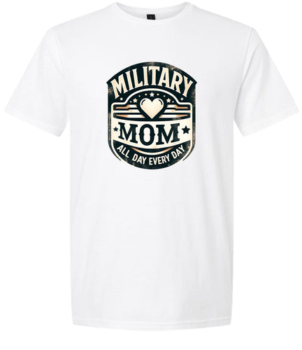 Proud Military Mom Adult Gildan Soft Shirt