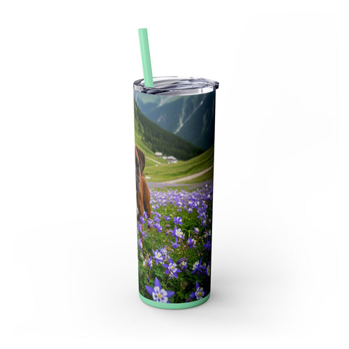 Skinny Tumbler with Straw – 20 oz Stainless Steel Cup