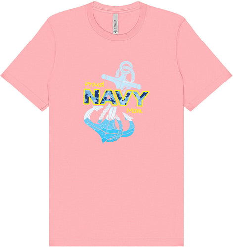 Proud Navy Mom Adult Bella Canvas Shirt