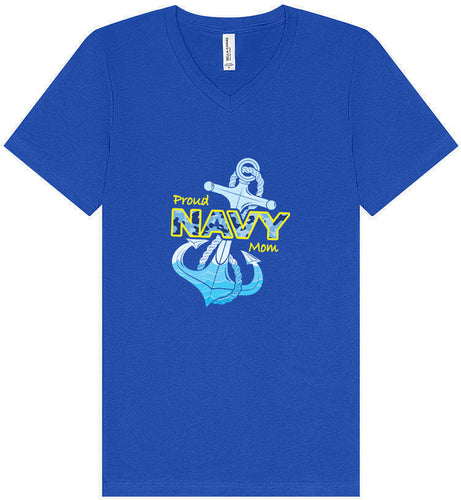 Proud Navy Mom Unisex V-Neck Shirt