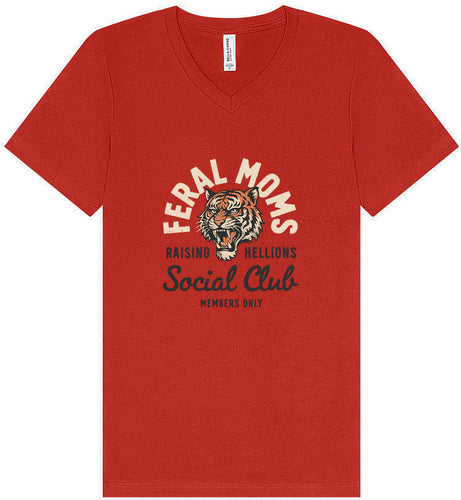 Feral Moms Social Club Unisex V-Neck Shirt
