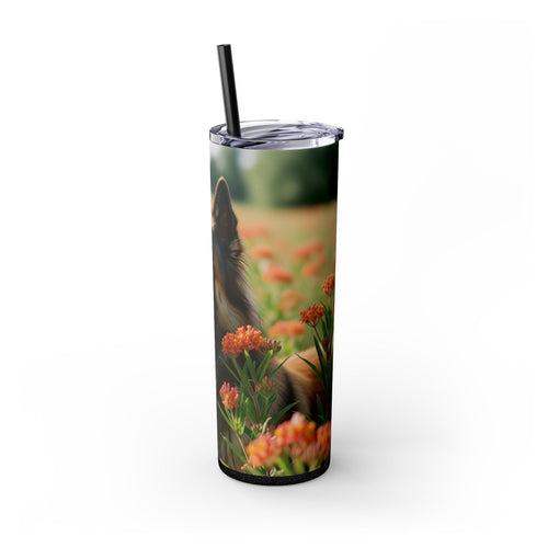 Skinny Tumbler with Straw – 20 oz Stainless Steel Cup