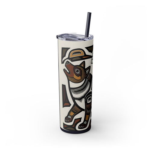 Skinny Tumbler with Straw – 20 oz Stainless Steel Cup