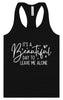 Beautiful Day to Leave Me Alone Women's Racerback Tank