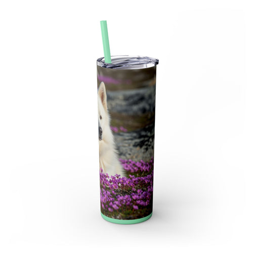 Skinny Tumbler with Straw – 20 oz Stainless Steel Cup