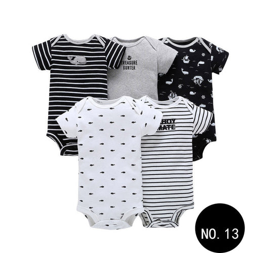 Baby Short Climb 5-piece Romper Boys and Girls Cotton One-piece Rompers