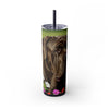 Skinny Tumbler with Straw – 20 oz Stainless Steel Cup