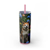 Skinny Tumbler with Straw – 20 oz Stainless Steel Cup