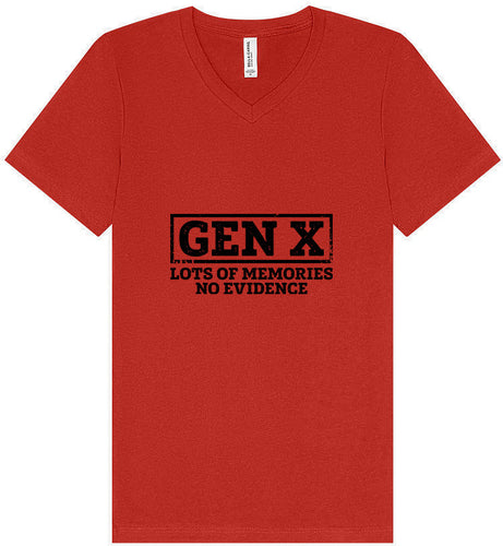 Gen X No Evidence Unisex V-Neck Shirt