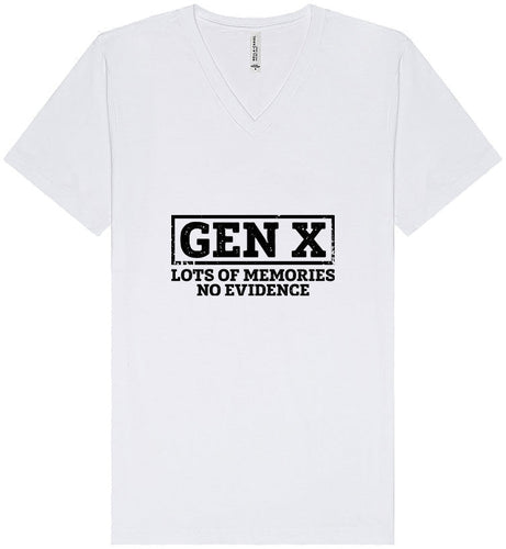 Gen X No Evidence Unisex V-Neck Shirt