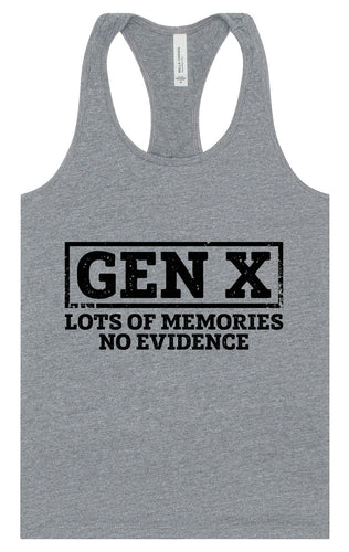 Gen X No Evidence Women's Racerback Tank