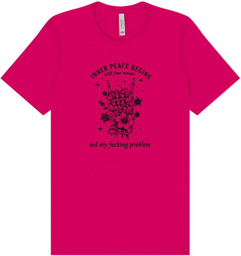 Inner Peace Begins With... Adult Bella Canvas Shirt