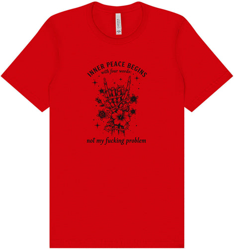 Inner Peace Begins With... Adult Bella Canvas Shirt