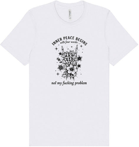 Inner Peace Begins With... Adult Bella Canvas Shirt
