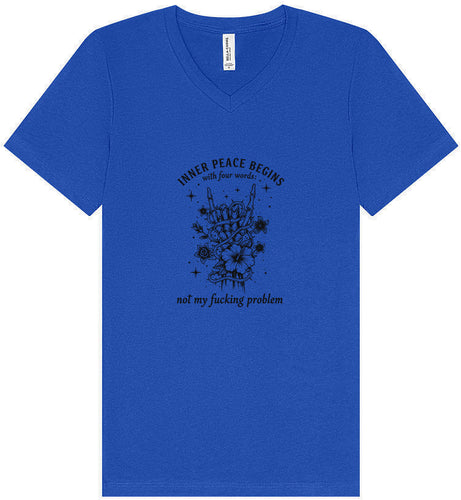Inner Peace Begins With... Unisex V-Neck Shirt