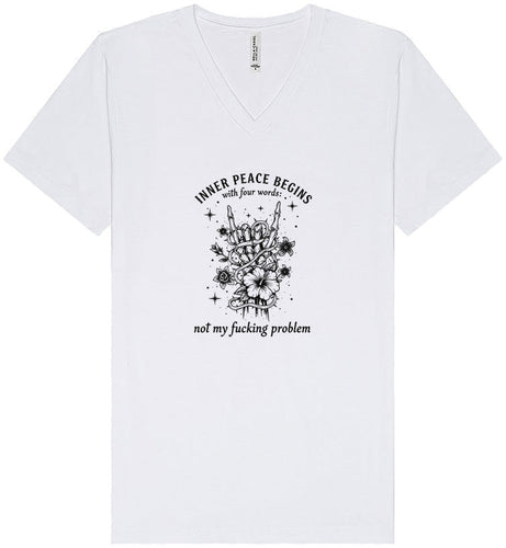 Inner Peace Begins With... Unisex V-Neck Shirt