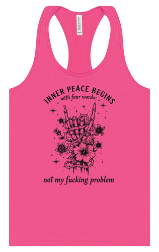 Inner Peace Begins With... Women's Racerback Tank