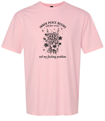 Inner Peace Begins With... Adult Gildan Soft Shirt
