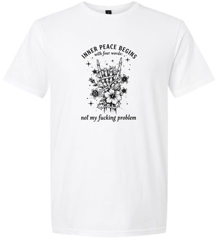 Inner Peace Begins With... Adult Gildan Soft Shirt