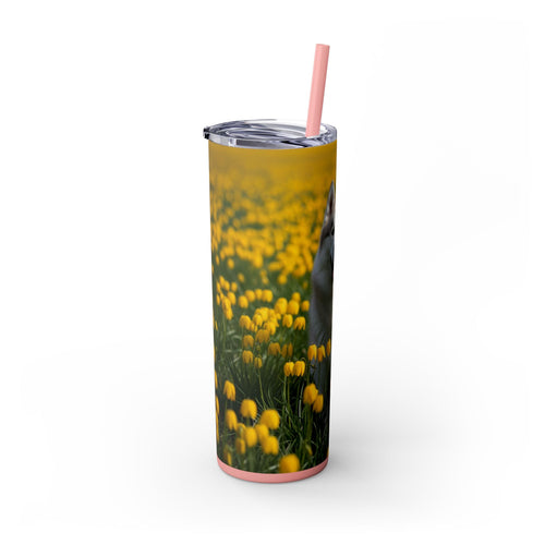 Skinny Tumbler with Straw – 20 oz Stainless Steel Cup
