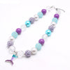 Mermaid Flamingo Acrylic Beaded Dog Necklace (3 colors)