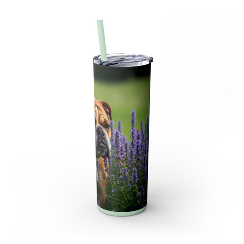 Skinny Tumbler with Straw – 20 oz Stainless Steel Cup