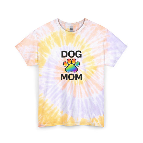 Pride Dog Mom Spiral Tie Dye Tee Unisex Cotton T-Shirt Sizes Small - 2 XL (2 colors)