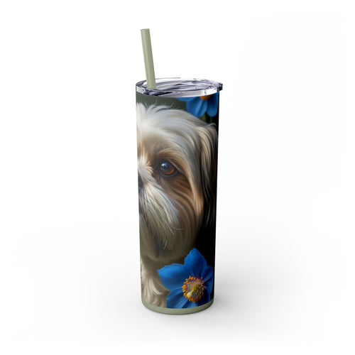 Skinny Tumbler with Straw – 20 oz Stainless Steel Cup