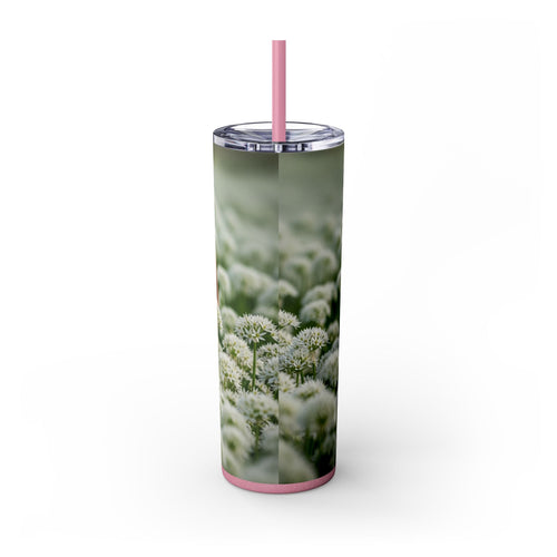 Skinny Tumbler with Straw – 20 oz Stainless Steel Cup