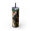 Skinny Tumbler with Straw – 20 oz Stainless Steel Cup
