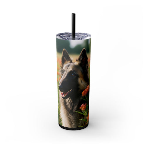 Skinny Tumbler with Straw – 20 oz Stainless Steel Cup
