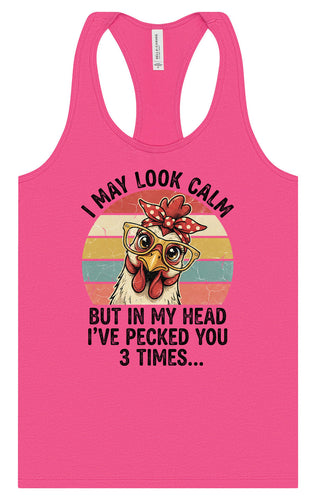 Pecked You in My Head Women's Racerback Tank