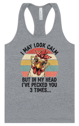 Pecked You in My Head Women's Racerback Tank