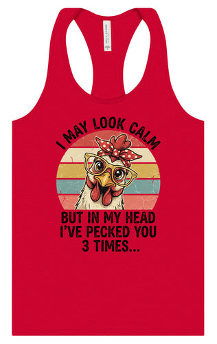 Pecked You in My Head Women's Racerback Tank