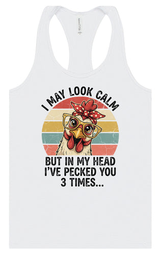 Pecked You in My Head Women's Racerback Tank
