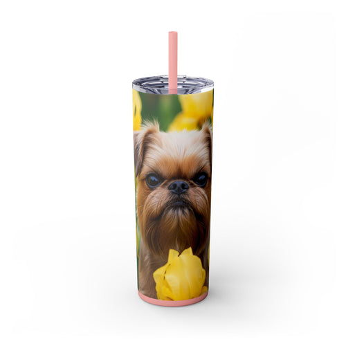 Skinny Tumbler with Straw – 20 oz Stainless Steel Cup