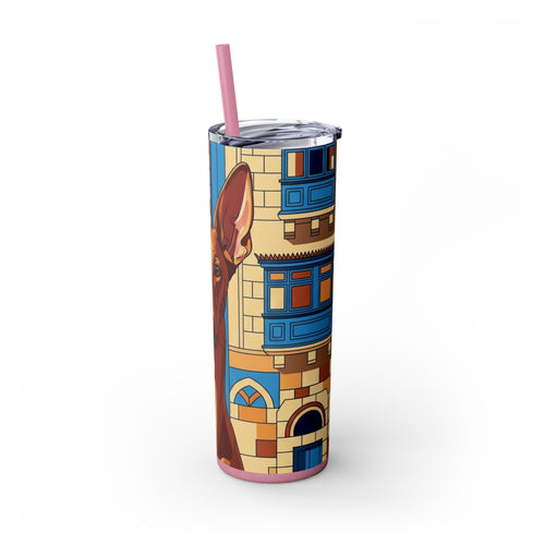 Skinny Tumbler with Straw – 20 oz Stainless Steel Cup