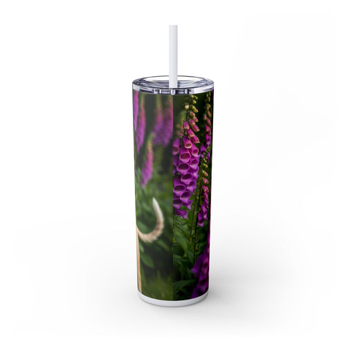 Skinny Tumbler with Straw – 20 oz Stainless Steel Cup