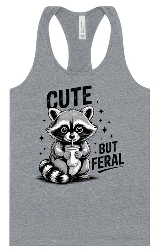 Cute but Feral Women's Racerback Tank
