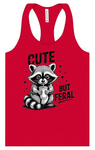 Cute but Feral Women's Racerback Tank