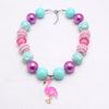 Mermaid Flamingo Acrylic Beaded Dog Necklace (3 colors)