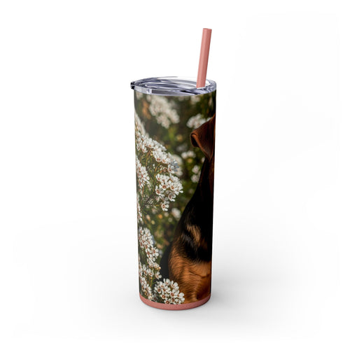 Skinny Tumbler with Straw – 20 oz Stainless Steel Cup