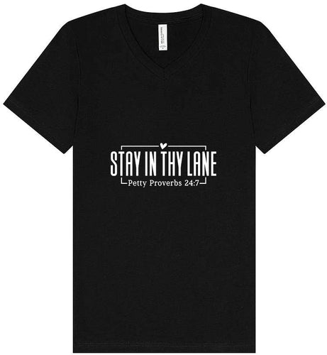 Stay in Thy Lane Unisex V-Neck Shirt