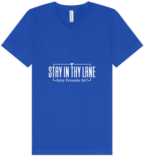 Stay in Thy Lane Unisex V-Neck Shirt
