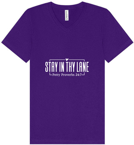 Stay in Thy Lane Unisex V-Neck Shirt