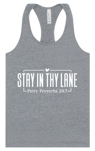 Stay in Thy Lane Women's Racerback Tank