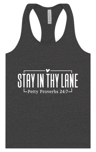 Stay in Thy Lane Women's Racerback Tank