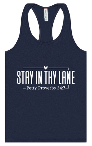 Stay in Thy Lane Women's Racerback Tank