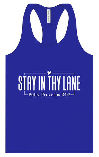 Stay in Thy Lane Women's Racerback Tank