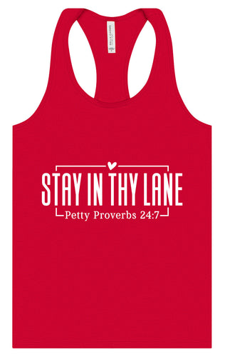 Stay in Thy Lane Women's Racerback Tank